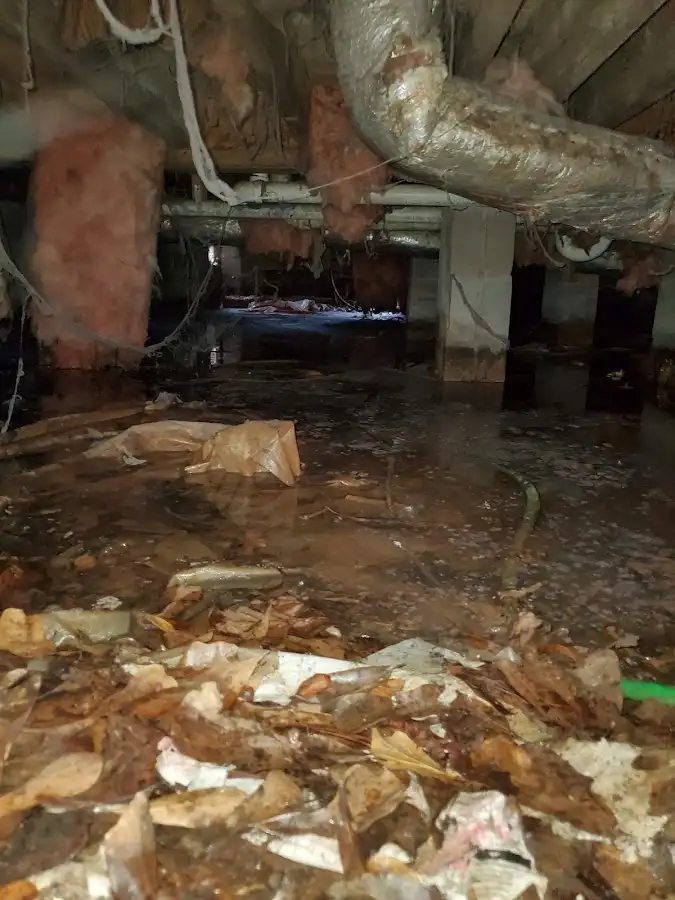 Crawl space flood assessment for Commercial Water Damage Restoration in Peoria